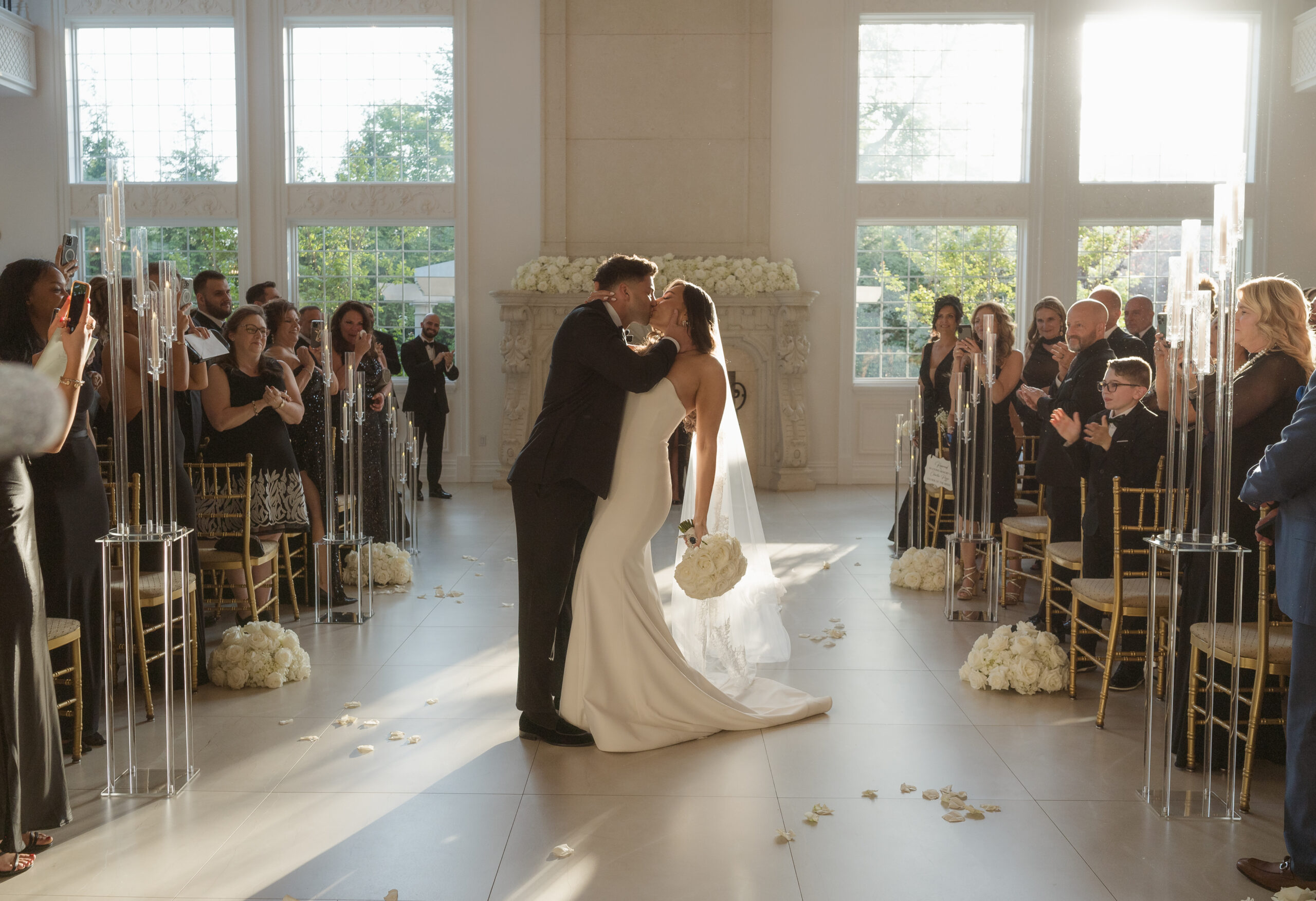 wedding ceremony at the estate at florentine gardens nj by suess moments photographer